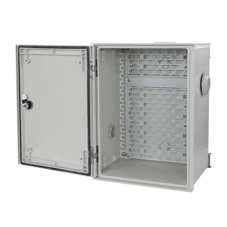 COFFRET EN FIBRE DE VERRE 300*250*140 MONTAGE SUR POTEAU