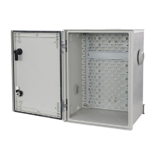 COFFRET EN FIBRE DE VERRE 400*300*200 MONTAGE SUR POTEAU