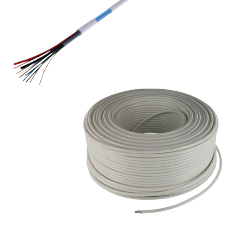 [2100B1]  CABLE ALARME SOUPLE TRANXALARM 5 PAIRES PURE CUIVRE 100M BLANC