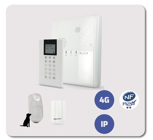 [AG-KITV5/IP4G/PAN] Kit AGILITY-IP4G- clavier Panda - Contact magnétique- détecteur PIR