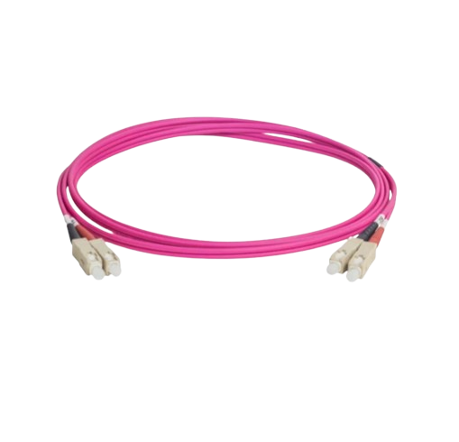 [JLCLC2DOM4-ROSE] JARRETIERE OPTIQUE OM4 CONNECTEUR LC VERS LC 2m BLEU