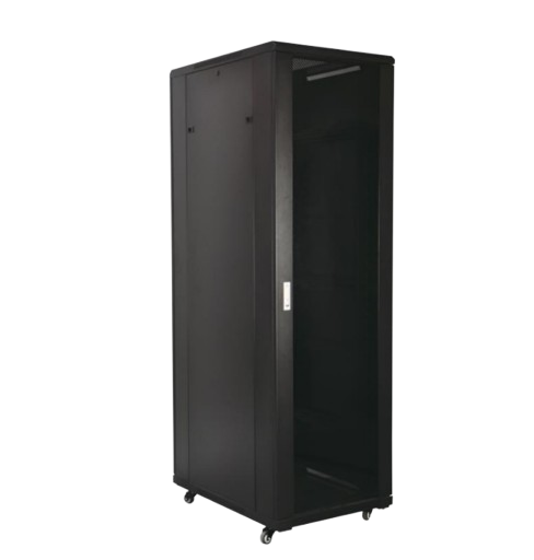 [BAI2768CN] Baie 19'' 37U 600x600 porte vitrée noire montée (copier)